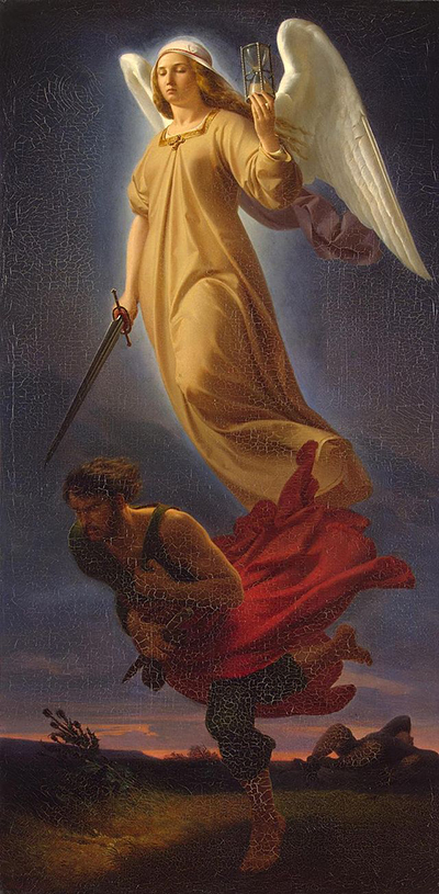 Nέμεσις, πίνακας του Alfred Rethel (1837)