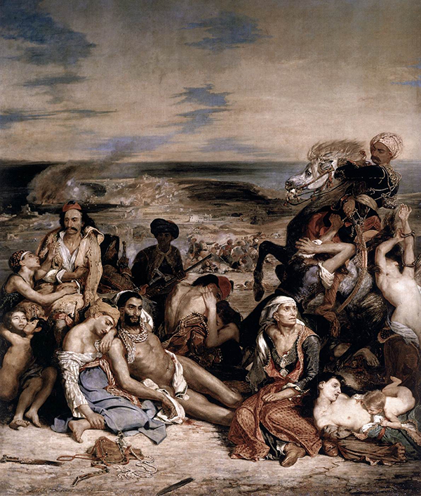 Η Σφαγή της Χίου, Ευγένιος Ντελακρουά, 1824 ελαιογραφία σε καμβά