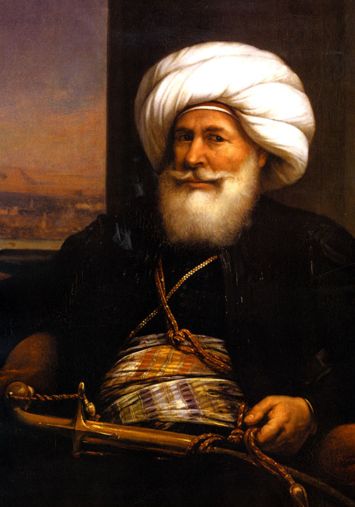 Πορτρέτο του 1840 του Μεχμέτ Αλή Πασά από τον Ογκίστ Κουντέ, Πηγή: wikipedia