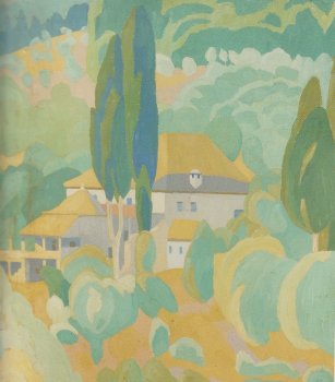 Καρυές, 1924 λάδι σε χαρτόνι, 62x60 εκ.