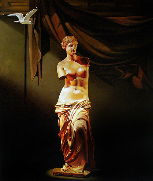 Πίνακας ζωγραφικής , Αφροδίτη της Μήλου Ελαιογραφία σε καμβά 110 χ 130 cm, Γιάννης Ματαράγκας