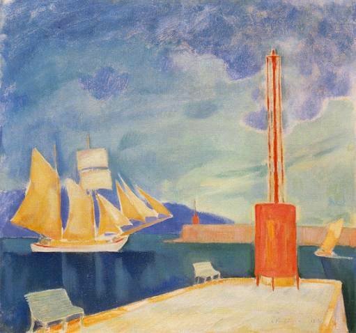 "Το λιμάνι της Καλαμάτας", 1911, λάδι σε καμβά 70x75 εκ. συλλογή ΕΠΜΑΣ