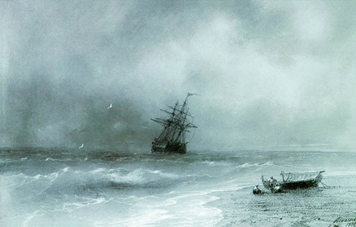 Rough sea - Ivan Aivazovsky, 1844 Πηγή: wikiart.org