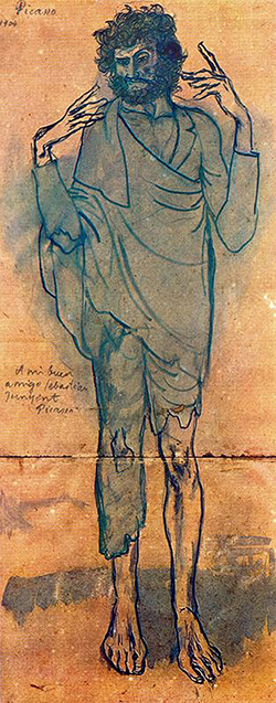 Le fou, Pablo Picasso,1904 Πηγή: wikiart.org