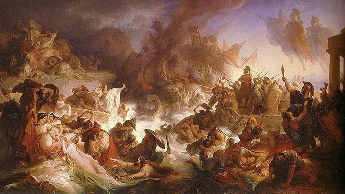 Η Ναυμαχία στη Σαλαμίνα (Die Seeschlacht bei Salamis), του Γερμανού Βίλχελμ φον Κάουλμπαχ