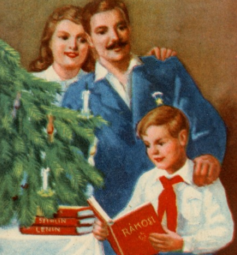 Προσέξτε τα "χριστουγεννιάτικα δώρα": Άπαντα Στάλιν, Λένιν, και Ρακόσι (του Εβραίου κομμουνιστή ηγέτη της σταλινικής Ουγγαρίας). Όλα σε πανομοιότυπη κόκκινη βιβλιοδεσία 