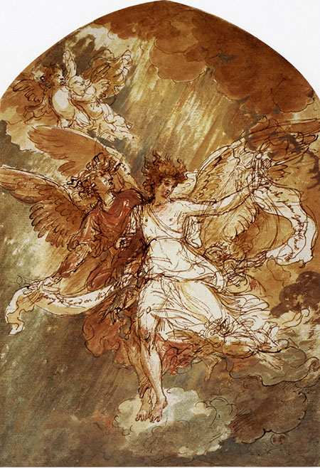 Άγγελοι Ανακοινώνουν Τη Γέννηση Του Σωτήρα Μας, Benjamin West, 1790 Πηγή: wikiart.org