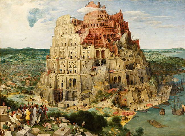 «Ο Πύργος της Βαβέλ», πίνακας του Πιέτερ Μπρέγκελ του πρεσβύτερου (1563)