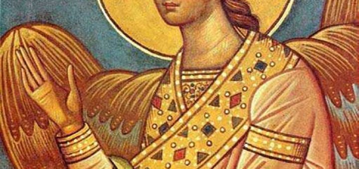 Ο Αρχάγγελος Γαβριήλ. Φορητή εικόνα από το χέρι του Φώτη Κόντογλου.