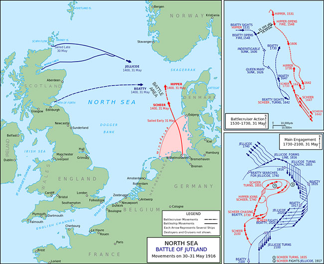  Χάρτης ναυμαχίας Γιουτλάνδης_πηγή wikipedia