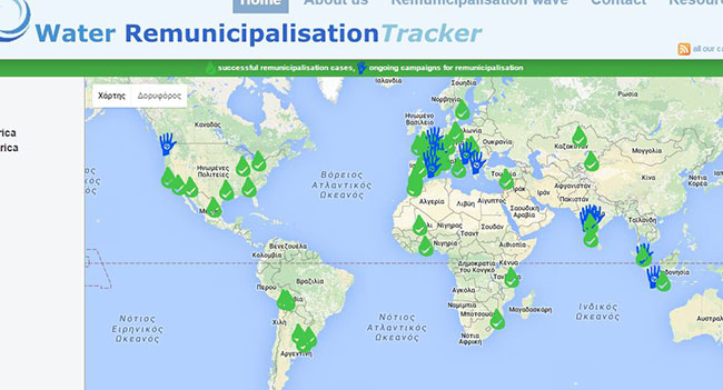 χάρτης http://www.remunicipalisation.org