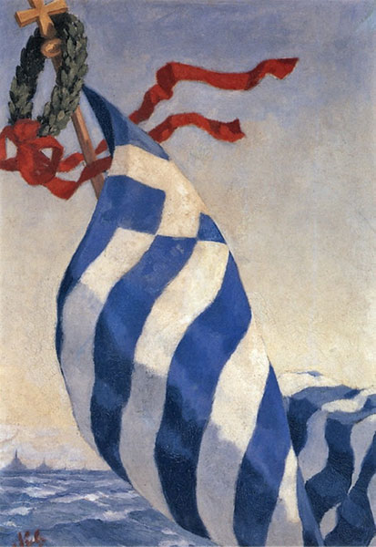 Οθωναίος Νικόλαος-Ελληνική σημαία