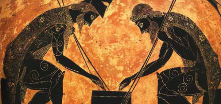 Ὁ Ἀχιλλέας και ο Αἴαντας παίζουν πεντάγραμμα