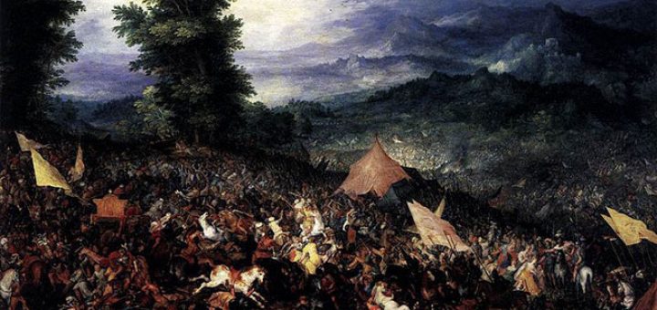 η μάχη της Ισσού σε πίνακα του Jan Brueghel