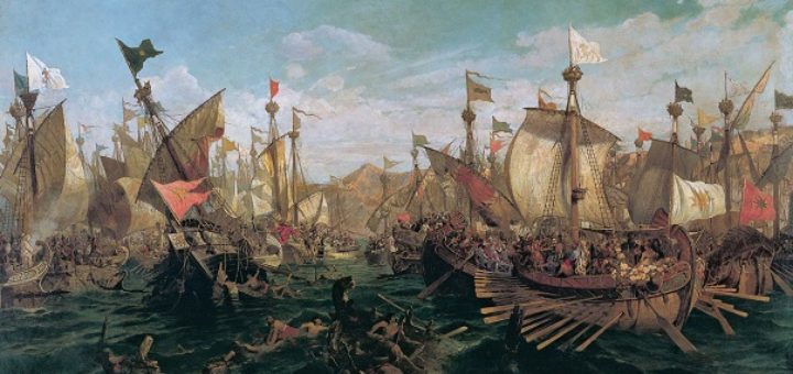 «Ἡ Ναυμαχία τῆς Σαλαμίνας». Πίνακας τοῦ Κωνσταντίνου Βολανάκἡ (1837-1907)