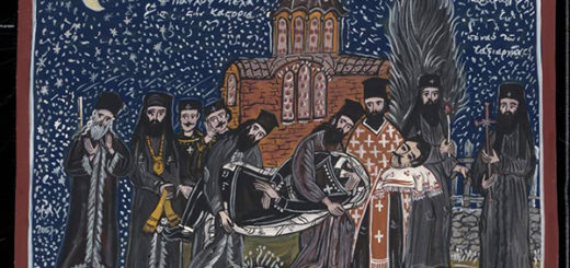 Η προπομπή του νεκρού λειψάνου του Παύλου Μελά, στην Καστοριά υπό του μ. Γερμανού Καραβαγγέλη