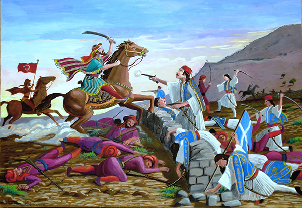 Γερ. Γ. Γερολυμάτος: "Η μάχη του Καματερού", 2001 Τέμπερες σε χαρτόνι