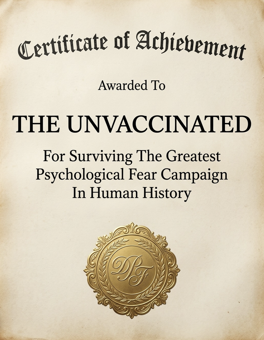 The Unvaccinated Certificate of Achievement